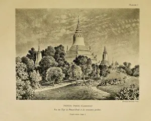 Khmer Prints: Wat Phnom and Gardens, in Phnom Penh