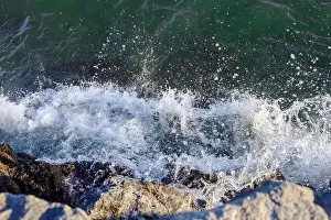 Tourism Australia Prints: Water coast waves background. Nature water