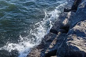 Tourism Australia Prints: Water coast waves background. Nature water
