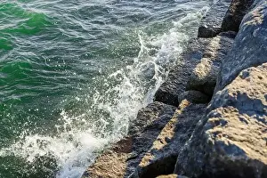 Tourism Australia Prints: Water coast waves background. Nature water