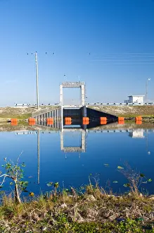 2008 Prints: Water control structures along the canals in the Everglades of Florida USA