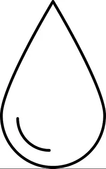 Droplet Prints: Water drop - modern thin line icon. Simple black outline vector illustration