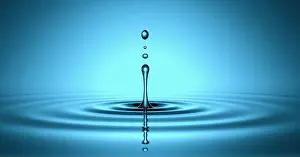 Burnout Prints: water drop in a ocean of water, concept of wellness and beauty products