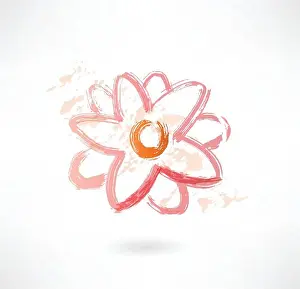 Lily Prints: water lily grunge icon