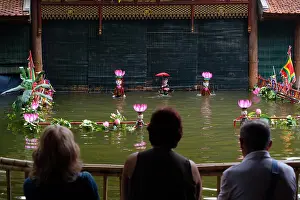 Shows Prints: Water puppet theatre performance in Hanoi, Vietnam, Asia