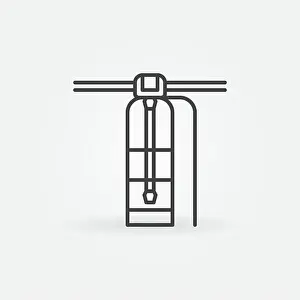 Filter Prints: Water Purification System linear vector concept icon or logo element