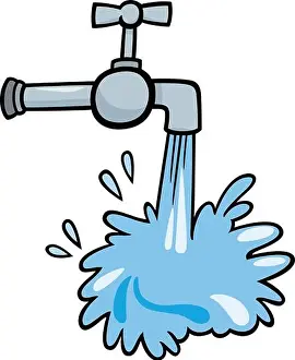 Hydrant Prints: water tap clip art cartoon illustration