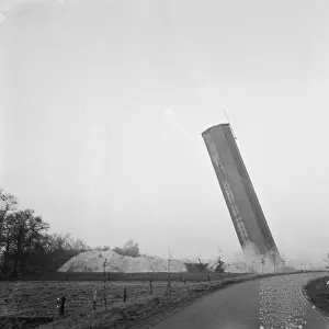 Water Tower Prints: Water tower of Dalfsen is blown up; the tower falls Date: 14 December 1965 Location: Dalfsen