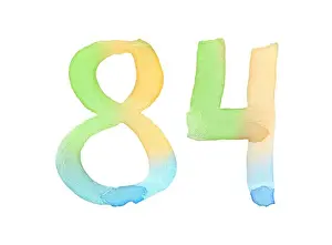 Numeral Prints: Watercolor numbers, hand-drawn by brush