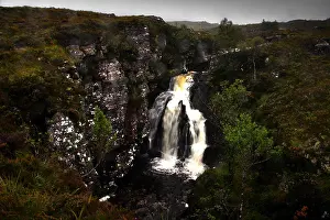 Loch Prints: Waterfall on Coigach - Scotland, Sutherland, Assynt