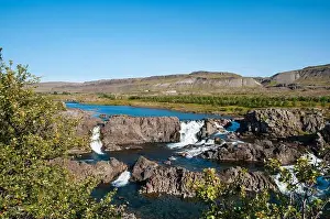 Magnificent Prints: Waterfall Glanni in Nordura River in Borgarfjordur in Iceland