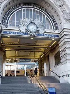 Landmark Place Prints: Waterloo Station entrance, London, UK