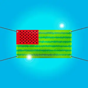 Quote Prints: Watermelon Flag Looks Like an American Flag. Summer Party Symbol. Illustration