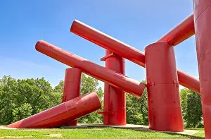 St Louis Prints: The Way Sculpture by Alexander Liberman in Laumeier Sculpture Park in St Louis, MO