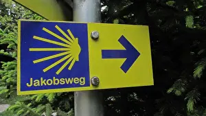 Theology Prints: Way of St. James (Jakobsweg) or Camino de Santiago sign