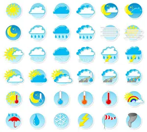 Luminous Prints: weather symbols