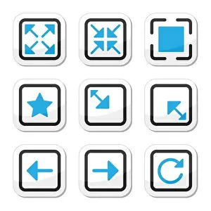 Refresh Prints: Web page screen size icons set