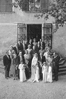 Wedding Prints: Wedding of Hereditary Prince Max von Baden to Valerie Isabella Habsburg-Lothringen Wedding at Persenbeug in Austria