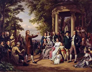 Weimar Prints: Weimar's Courtyard of the Muses (Friedrich Schiller reading to the court in Tiefurt)