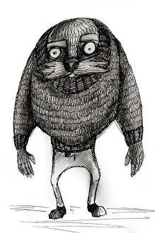 Mole Prints: A weird anthropomorphic walrus or mole man