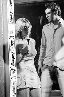 Very Young Prints: Welsh stars SARRA ELGAN and STEVE JONES the TV presenters on ITV's musc TV show The Pop Factory in Porth