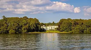 Wendermere lake near Bowness-on-Windermere in Lake District, a region and national park in Cumbria in northwest England