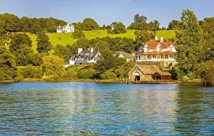 Wendermere lake near Bowness-on-Windermere in Lake District, a region and national park in Cumbria in northwest England