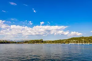 Wendermere lake near Bowness-on-Windermere in Lake District, a region and national park in Cumbria in northwest England