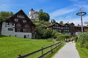 Werdenberg, Switzerland - 14 July 2024: view at the village of Werdenberg on Switzerland
