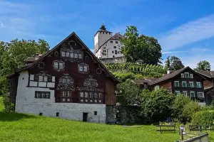 Werdenberg, Switzerland - 14 July 2024: view at the village of Werdenberg on Switzerland