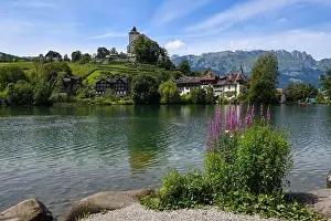 Werdenberg, Switzerland - 14 July 2024: view at the village of Werdenberg on Switzerland