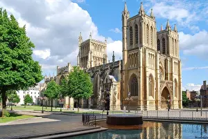 Travelers Prints: West Front, Bristol Cathedral, College Green, Bristol, England, United Kingdom