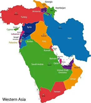 Armenia Prints: Western Asia map