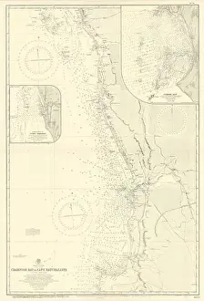 Western Australia Prints: Western Australia coast Margaret River-Geraldton ADMIRALTY chart 1877 (1955) map