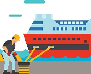 Seaport Prints: Wharf on shore icon