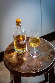 Tasting Prints: whisky bottle unbranded with whiskey glass