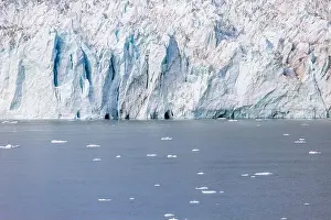 Blue Ice Prints: White glacier in Glacier Bay National Park