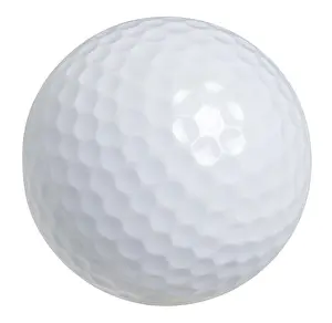Golf Ball Prints: A white golf ball isolated on a white background with a clipping path