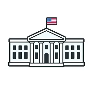 White House in Washington DC, official residence of the president of the United States