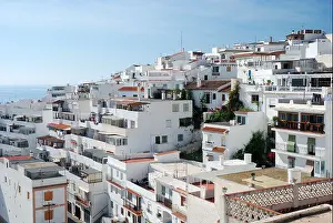 White houses in the Spanish town Salobrena