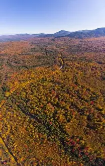 Peak Range Prints: White Mountain National Forest fall foliage on Kancamagus Highway aerial view near Sugar Hill Scenic Vista