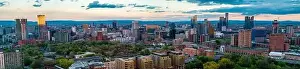 Salford Prints: Wide panorama of Salford and Manchester Skyline photographed from Salford