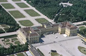 Analog Prints: Wien, Schloß Schönbrunn, Luftbild - Vienna, Schoenbrunn Palace, Aerial View