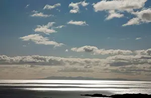 Footpath Prints: Wigtown Bay and a distant view of the Isle of Man viewed from Knockbrex near Gatehouse of Fleet Dumfries