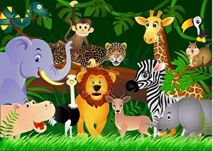 Toucan Prints: Wild animals in the jungle