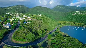 Guadeloupe Prints: Wild and Beautiful Coastline of the Relaxing Guadeloupe Island, Caribbean islands