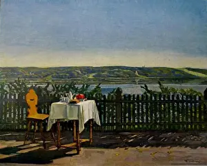 Social Prints: Wilhelm Trübner Kaffeetisch am Starnberger See