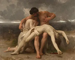 Grief Prints: William-Adolphe Bouguereau's Premier deuil (The First Grief) captures a poignant moment of mourning