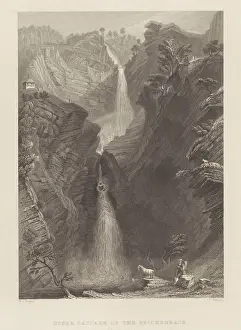 William Henry Bartlett - Upper Cascade of the Reichenbach (Canton Bern), 1836