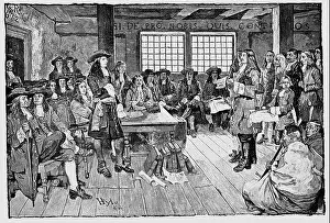 Colonialism Prints: William Penn (1644-1718) English Quaker and colonialist, founder of Pennsylvania, 1682